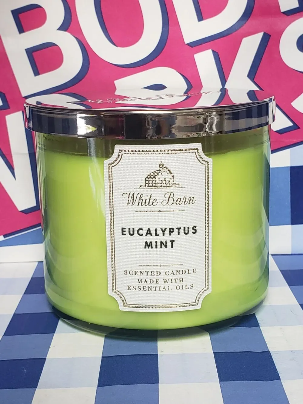 BBW Eucalyptus Mint Large 3 Wick Candle Home Fragrance Decor